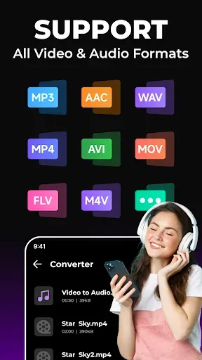 Скриншот 8 — Видео в MP3 аудио конвертер