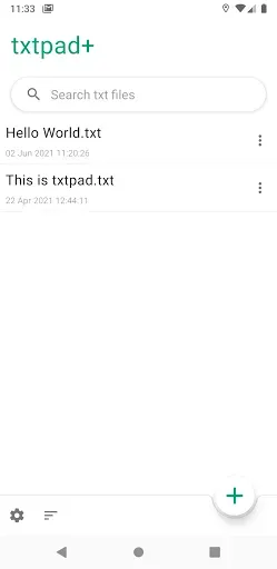 Скриншот 1 — txtpad+ — Create txt files