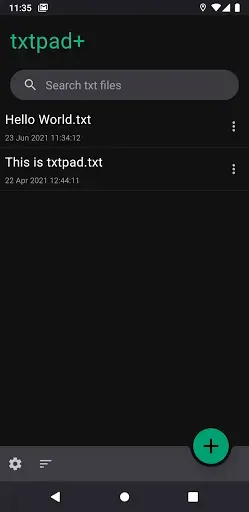 Скриншот 2 — txtpad+ — Create txt files