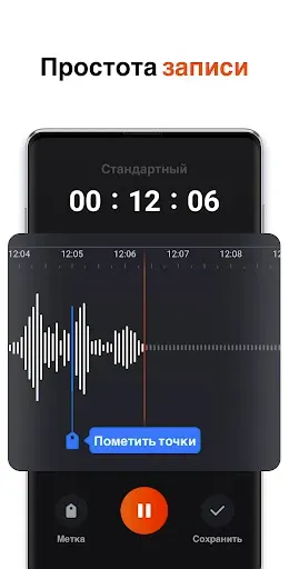 Скриншот 2 — Диктофон - Аудиозапись Голоса