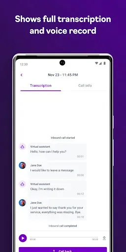 Скриншот 4 — Voctiv - AI call assistant