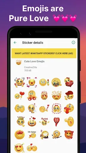 Скриншот 5 — 3D Emoji Stickers for WhatsApp
