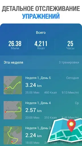 Скриншот 5 — Ходьба для Похудения , Шагомер