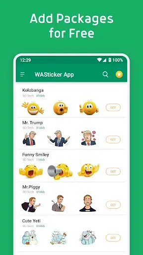 Скриншот 3 — Стикеры для WhatsApp и Эмодзи