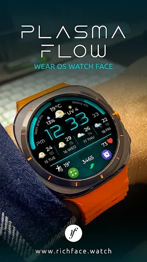 Скриншот 1 — Plasma Flow Full Watch Face