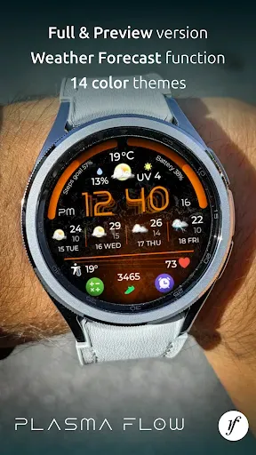 Скриншот 2 — Plasma Flow Full Watch Face