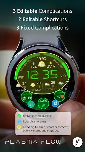 Скриншот 3 — Plasma Flow Full Watch Face