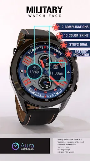 Скриншот 4 — WB Military Analog Watch Face