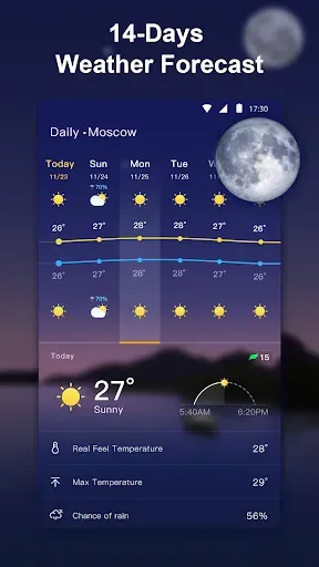 Скриншот 3 — Погода в прямом эфире - точный