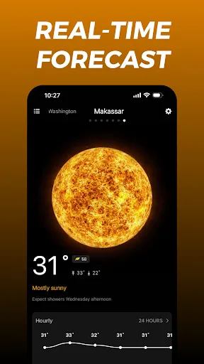 Скриншот 1 — Текущая погода: WeaSnap