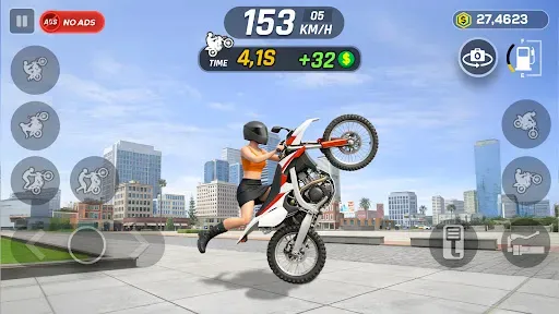Скриншот 1 — Wheelie Master: Moto Ride 3D