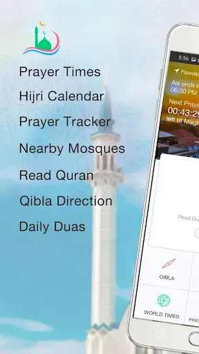 Скриншот 1 — Islamic Prayer Times & Tracker
