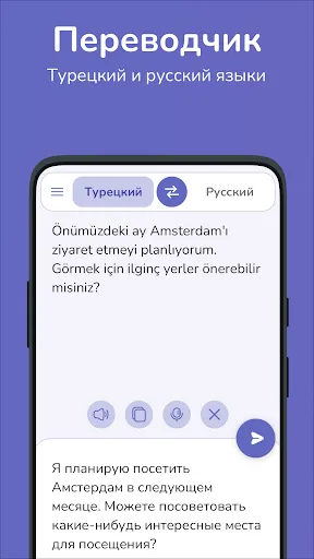 Скриншот 1 — Турецкий-русский переводчик