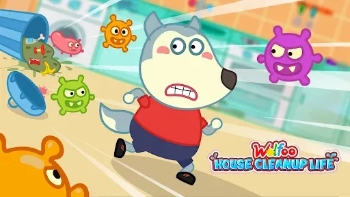 Скриншот 1 — Wolfoo House Cleanup Life