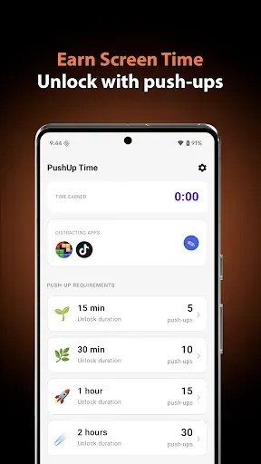 Скриншот 1 — PushUp Time - App Blocker