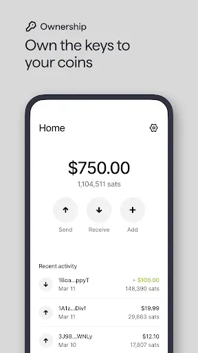 Скриншот 2 — Bitkey - Bitcoin Wallet