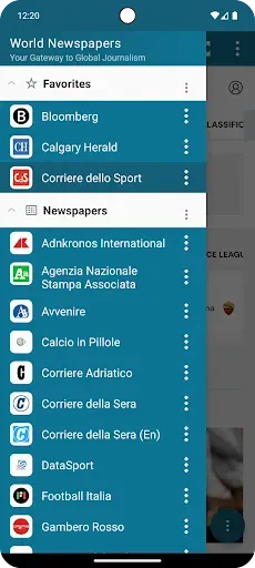 Скриншот 1 — World Newspapers - Daily News