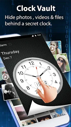 Скриншот 1 — Clock Vault-Hide Photos,Videos