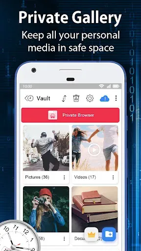 Скриншот 2 — Clock Vault-Hide Photos,Videos