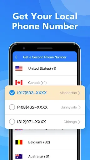 Скриншот 1 — CoverMe - Second Phone Number