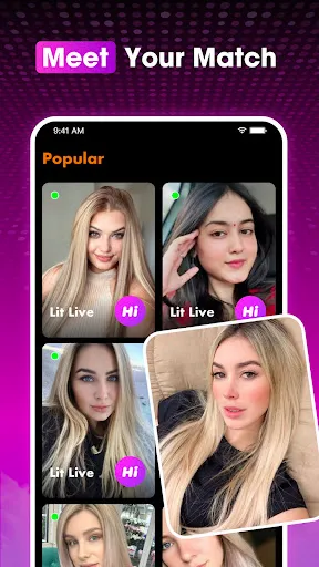 Скриншот 2 — Lit Live - Video Chat Online