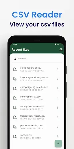Скриншот 1 — CSV File Viewer - Smart CSV