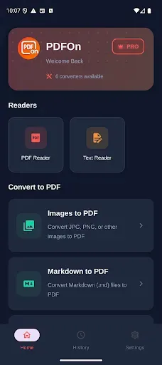 Скриншот 1 — Конвертер в PDF – PDFOn