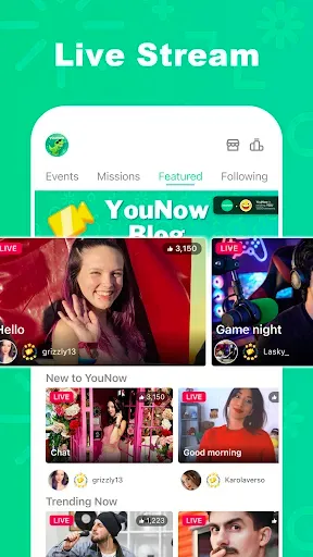Скриншот 1 — YouNow: Live Stream & Go Live
