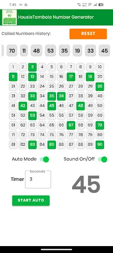 Скриншот 2 — Housie Number Generator