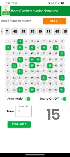 Скриншот 3 — Housie Number Generator