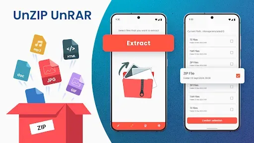 Скриншот 1 — UnZIP UnRAR: ZIP RAR Extractor