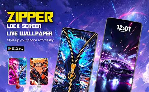 Скриншот 1 — Zipper Lock Screen & Wallpaper
